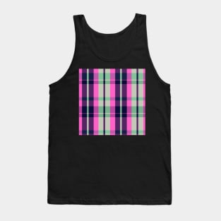 Vaporwave Aesthetic Aillith 2 Hand Drawn Textured Plaid Pattern Tank Top
